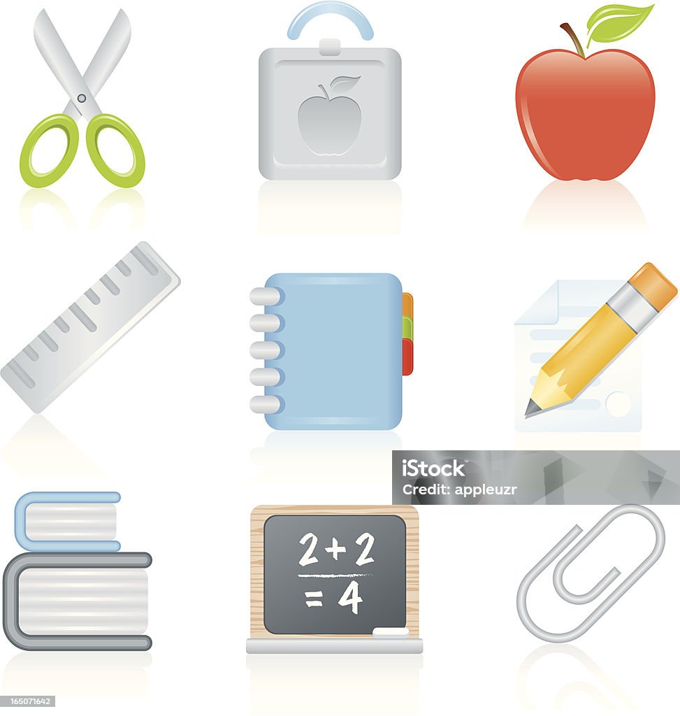 Education School Icons. 3 of 5 in series. Paper Clip stock vector