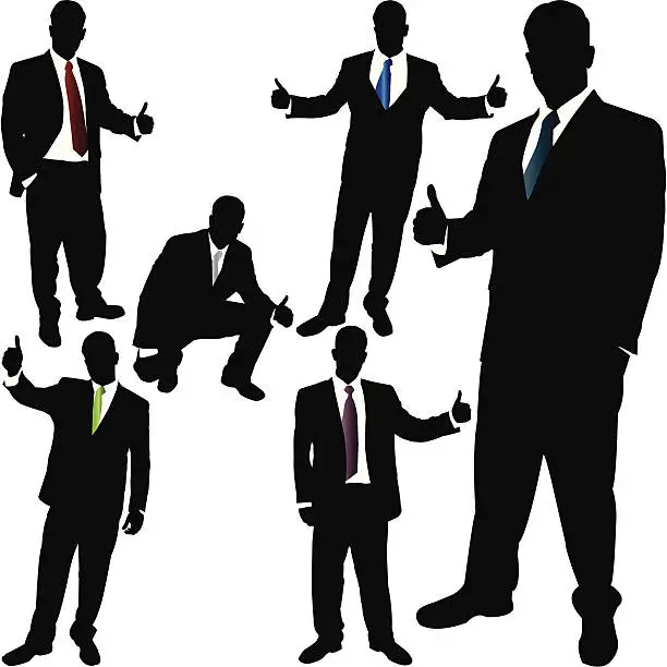 Vector illustration of Thumbs Up Business Series