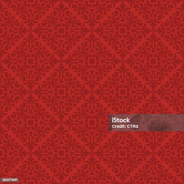 Ilustración de Abstract Seamless Pattern y más Vectores Libres de Derechos de Fondo rojo - Fondo rojo, Abstracto, Anticuado