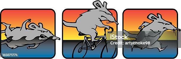 Ilustración de Rat Race Refrán En Inglés y más Vectores Libres de Derechos de Triatlón - Triatlón, Andar en bicicleta, Animal
