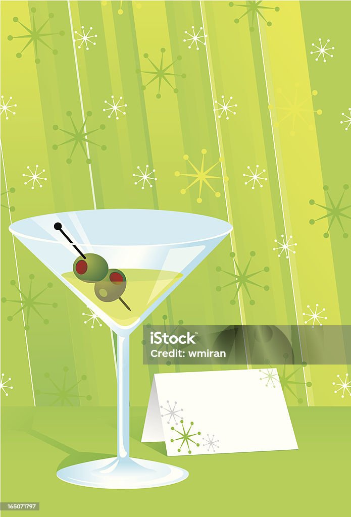 Vert Martini - clipart vectoriel de Verre à cocktail libre de droits