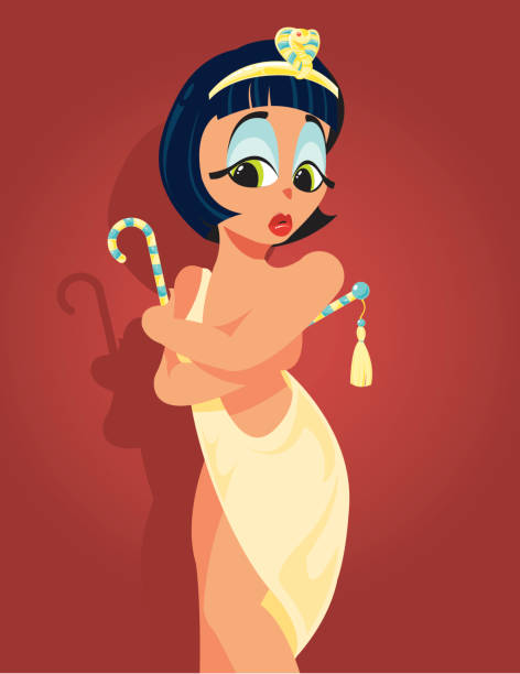 Cute Cleopatra vector art illustration