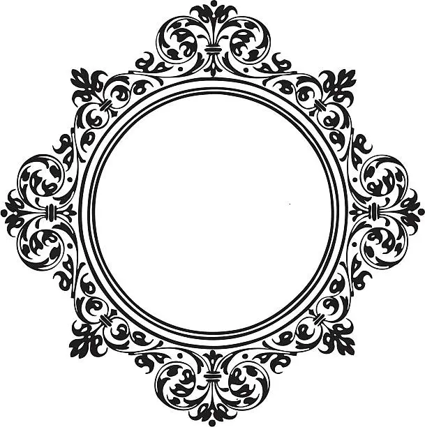 Vector illustration of Art Nouveau Frame