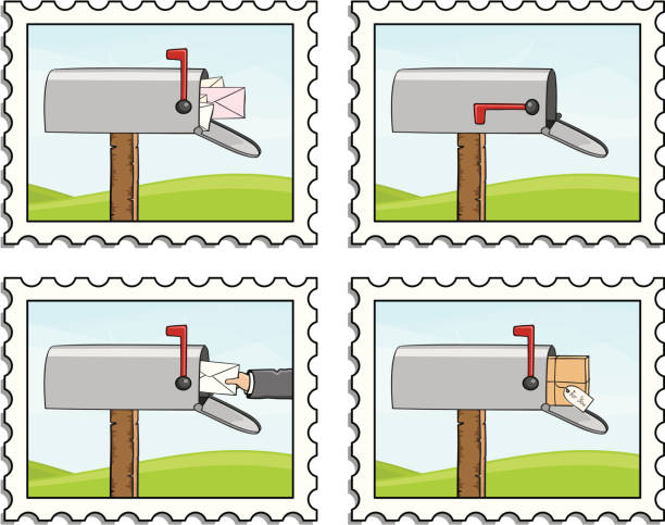 illustrazioni stock, clip art, cartoni animati e icone di tendenza di hai mail-include jpeg - mailbox mail junk mail opening