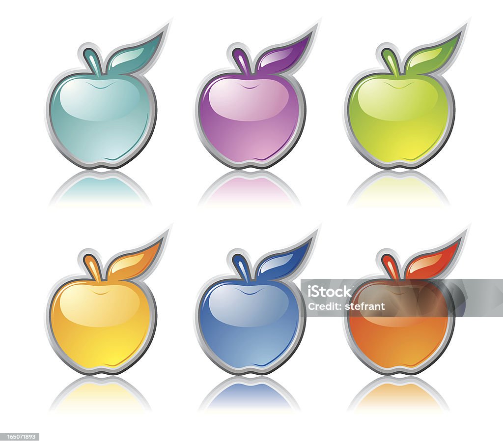 apple aqua style icon-set - Lizenzfrei Bedienungsknopf Vektorgrafik