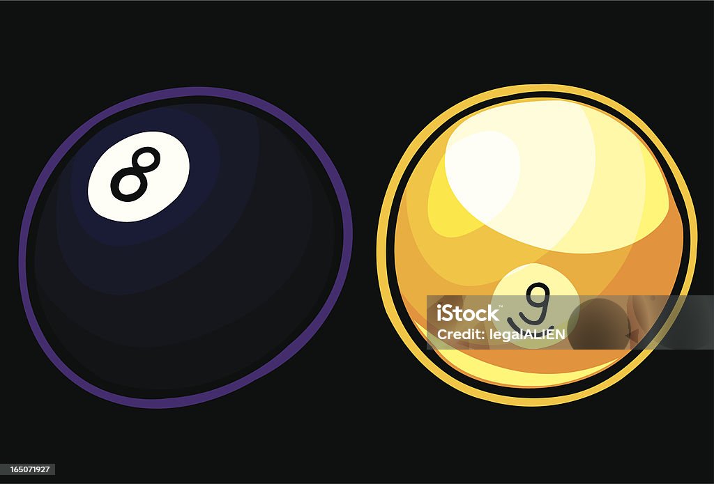 Eight ball (und 9 - Lizenzfrei Ausrüstung und Geräte Vektorgrafik