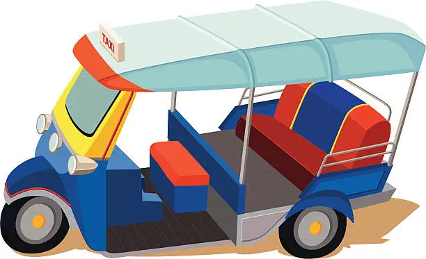 Vector illustration of Tuk-Tuk Vehicle