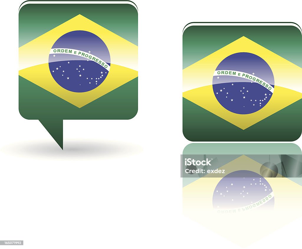 Bandiera nazionale del Brasile - arte vettoriale royalty-free di America del Nord