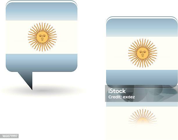 Argentinienflagge Stock Vektor Art und mehr Bilder von Argentinien - Argentinien, Argentinische Flagge, Glänzend