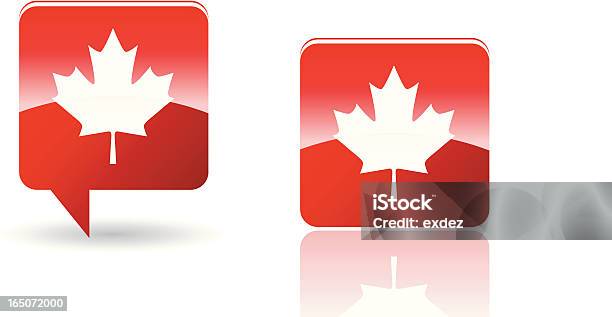 Drapeau De Canada En Rouge Vecteurs libres de droits et plus d'images vectorielles de Brillant - Brillant, Canada, Destination de voyage