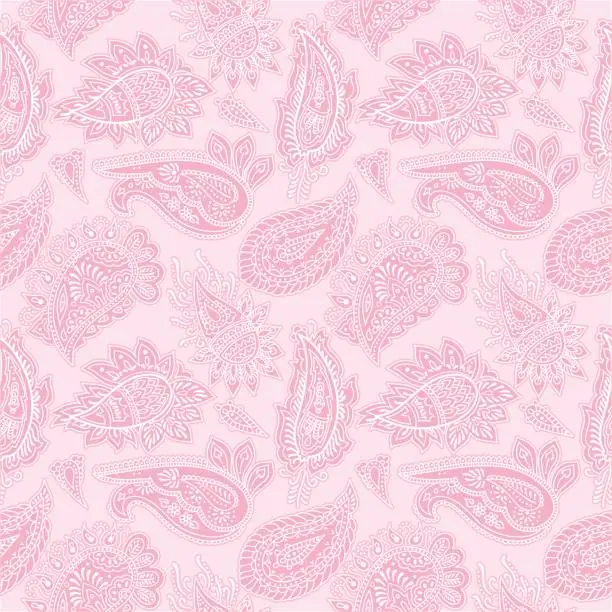 Vector illustration of Seamlessly repeating paisley pattern