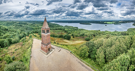 Himmelbjerget tower, one of the highest places in Denmark