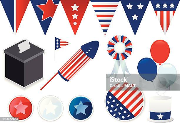 Amerikanisches Designelemente Stock Vektor Art und mehr Bilder von 4. Juli - 4. Juli, Abzeichen, Amerikanische Flagge