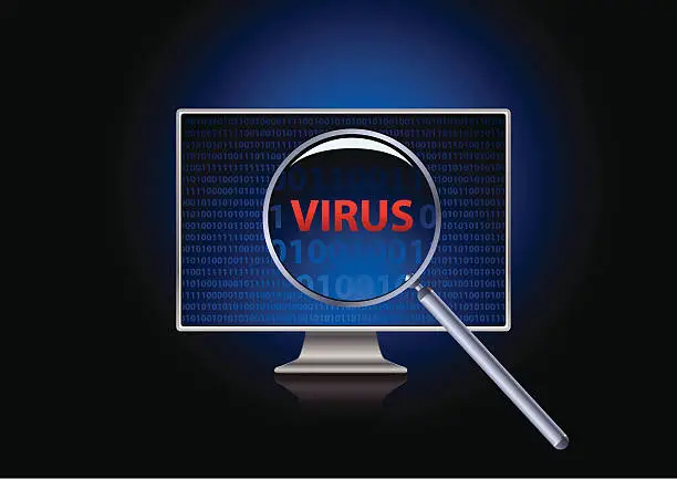 Vector illustration of Computer virus