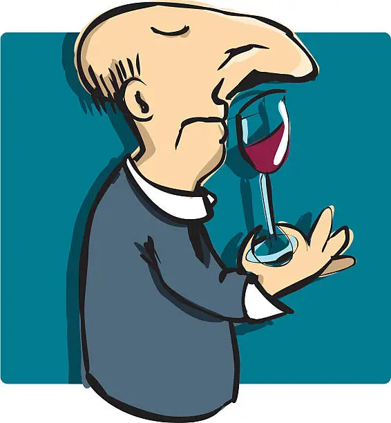 Vector illustration of Wine Sniffer