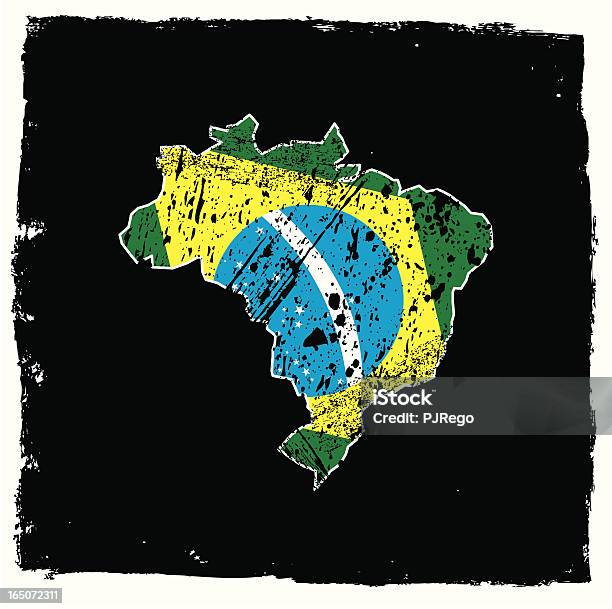 Serie Di Astratto Grunge Brasile - Immagini vettoriali stock e altre immagini di America del Sud - America del Sud, Astratto, Bandiera