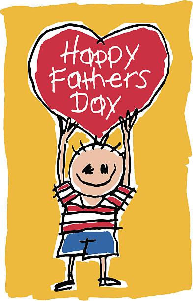 Happy Fathers Day vector art illustration