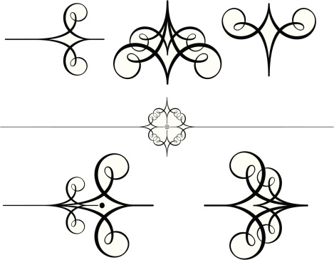 A set of five calligraphy Scrolls and flourishes and one bonus rule design, Very clean vectored images which you can ungroup if you wish, Saved in formats , AI ver 12, EPS ver 8, Corel Draw ver 8, PDF, and High Res Jpeg 