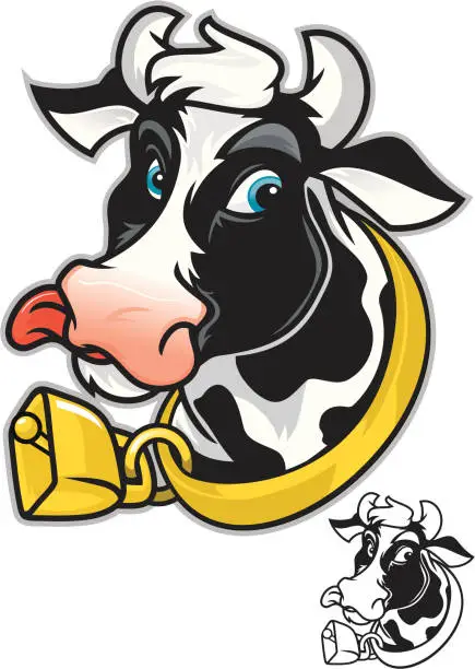 Vector illustration of Dairy Cow