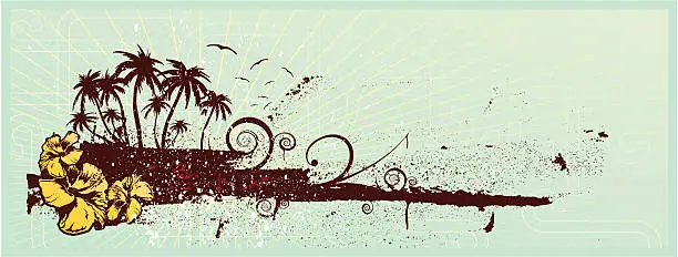 Vector illustration of tropical horizon