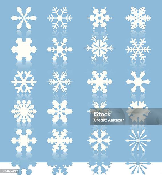 Płatków Śniegu - Stockowe grafiki wektorowe i więcej obrazów Dowcip rysunkowy - Dowcip rysunkowy, Płatek śniegu, Niebieski