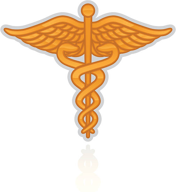 Caduceus vector art illustration