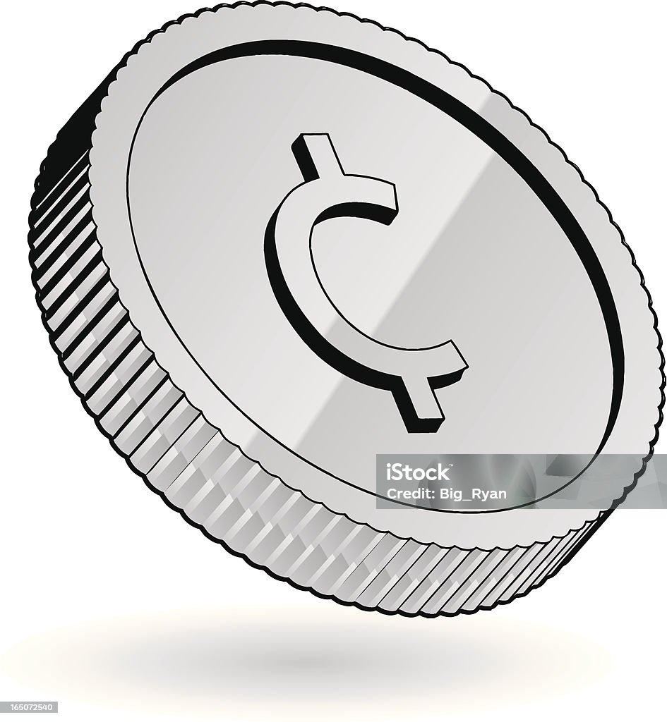 silver moneta - Grafika wektorowa royalty-free (Bez ludzi)