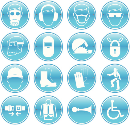 16 different Work Safety Icons