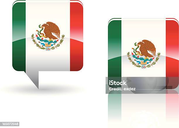 Flaga Państwowa Meksyku - Stockowe grafiki wektorowe i więcej obrazów Ameryka Łacińska - Ameryka Łacińska, Bez ludzi, Błyszczący