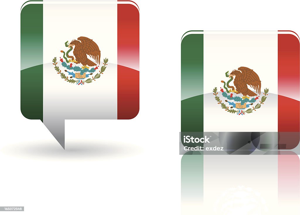 Bandeira nacional do México - Vetor de América Latina royalty-free