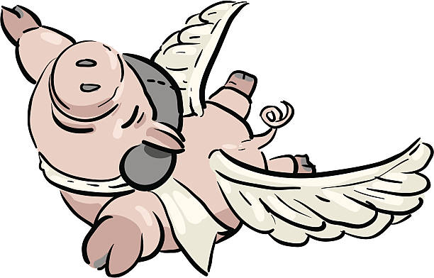 illustrations, cliparts, dessins animés et icônes de cochon volant - when pigs fly