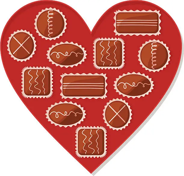 Vector illustration of Valentine Chocolates