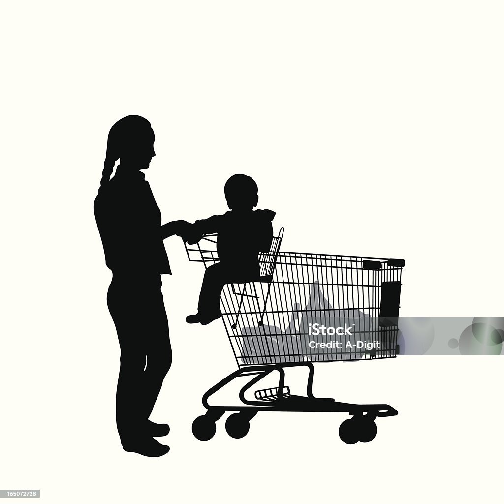 BabyComesShopping - arte vectorial de Bebé libre de derechos