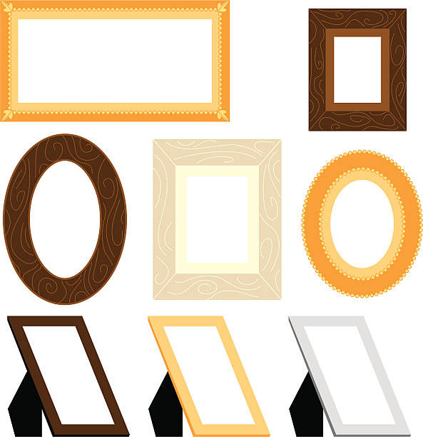 Picture Frames Lots of picture frames. The centers are cut out so you can add your favorite image. Illustrator CS2 ai, Illustrator 8.0 eps and high-res jpeg included in download. natural pattern photos stock illustrations