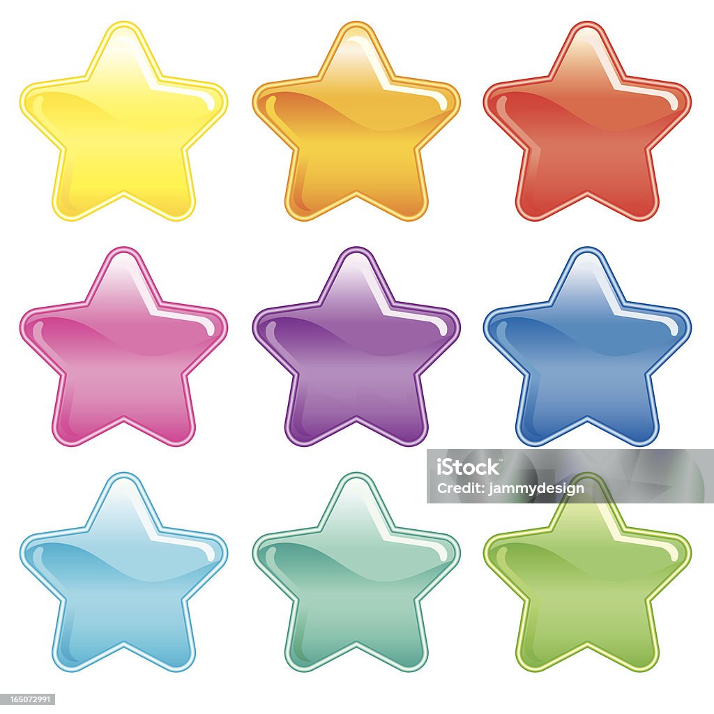 Kolorowe gwiazdy - Grafika wektorowa royalty-free (Bodziec)