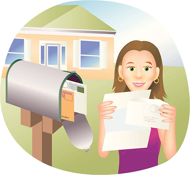 dobra wiadomość - mailbox mail junk mail opening stock illustrations