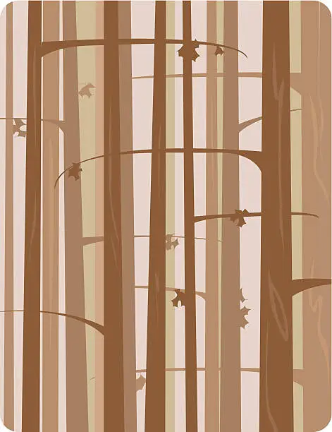 Vector illustration of woods