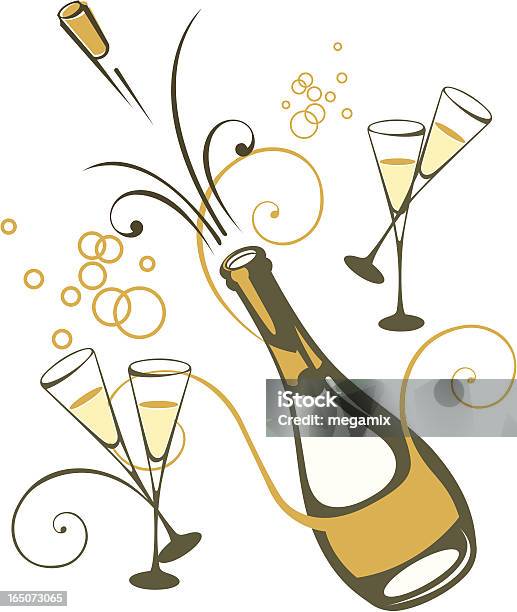 Champagne Stock Illustration - Download Image Now - Champagne, Bottle, Illustration