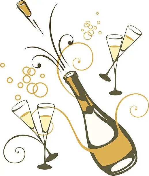 Vector illustration of Champagne.