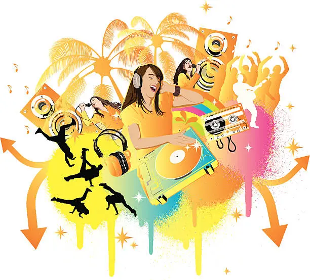 Vector illustration of Party Time