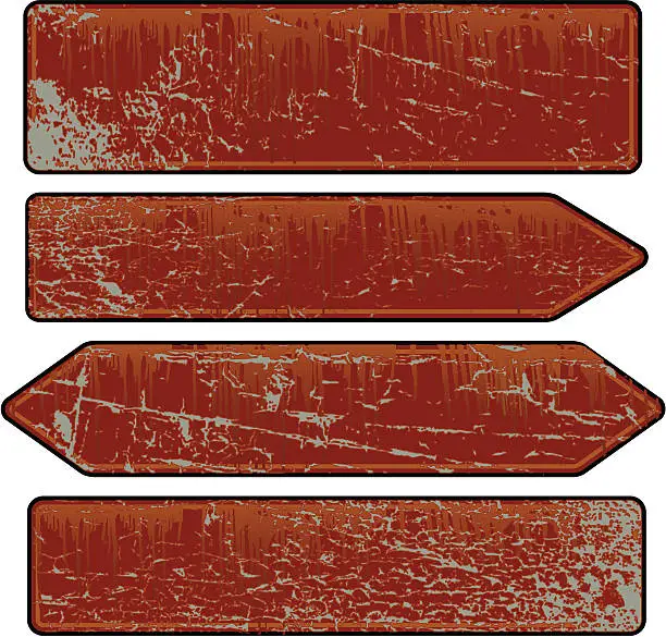 Vector illustration of Rusty Sign Collection