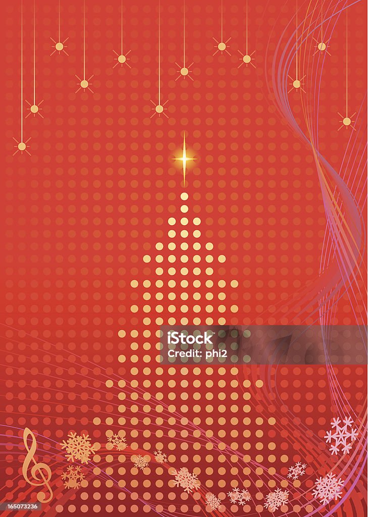 Árvore de Natal estilizada em pontos padrão Vector - Royalty-free Árvore de Natal arte vetorial