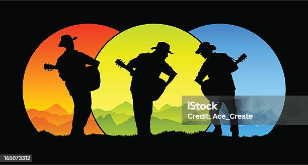 Countrytrio Stock Vektor Art und mehr Bilder von Country-Musik - Country-Musik, Gitarre, Künstlergruppe