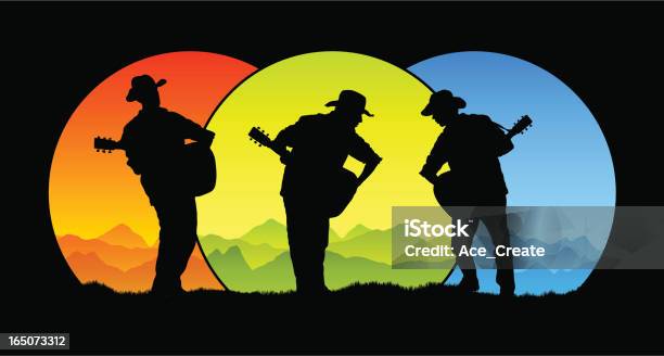 País Trio - Arte vetorial de stock e mais imagens de Country e Western - Country e Western, Grupo de entretenimento, Guitarra