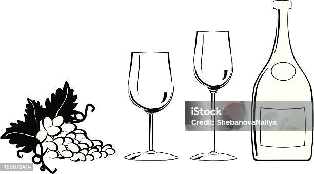 병 와인 유리컵 포도 와인병에 대한 스톡 벡터 아트 및 기타 이미지 - 와인병, 일러스트레이션, 0명