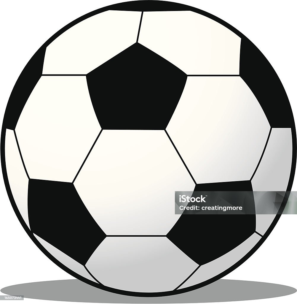 Pallone da calcio - arte vettoriale royalty-free di Bianco