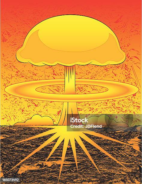 Ilustración de Kaboom y más Vectores Libres de Derechos de Hongo nuclear - Hongo nuclear, Ilustración, Arma nuclear