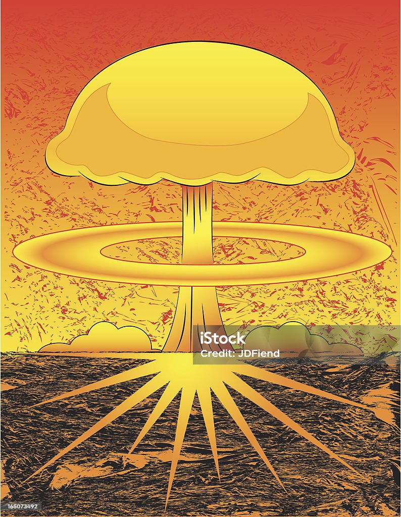 KA-BOOM! - arte vettoriale royalty-free di Fungo nucleare