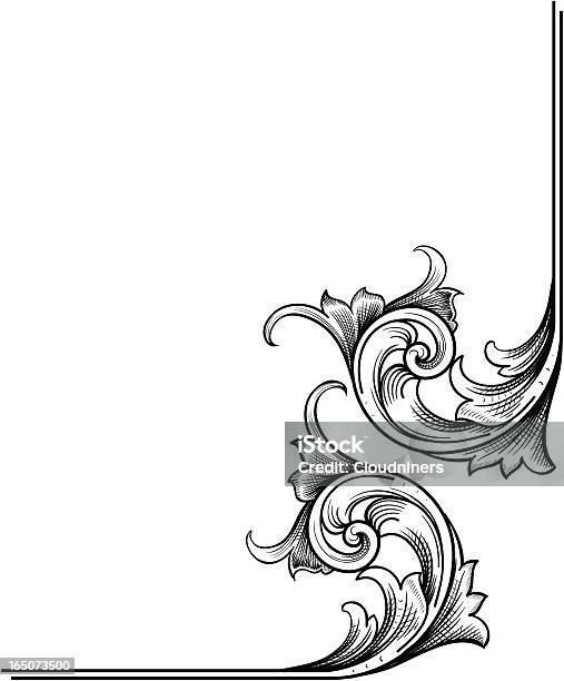Corner Scrollwork Stock Illustration - Download Image Now - Border - Frame, Ornate, Corner