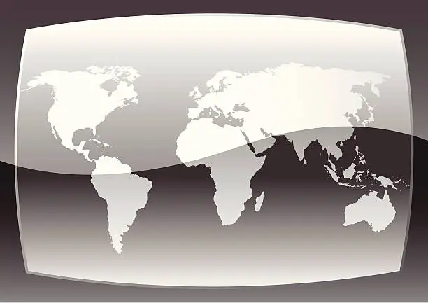 Vector illustration of Graphite World Map